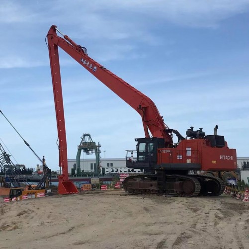 工程案例-林工机械设备（江门）有限公司-日立1200挖掘机两段式加长臂35米